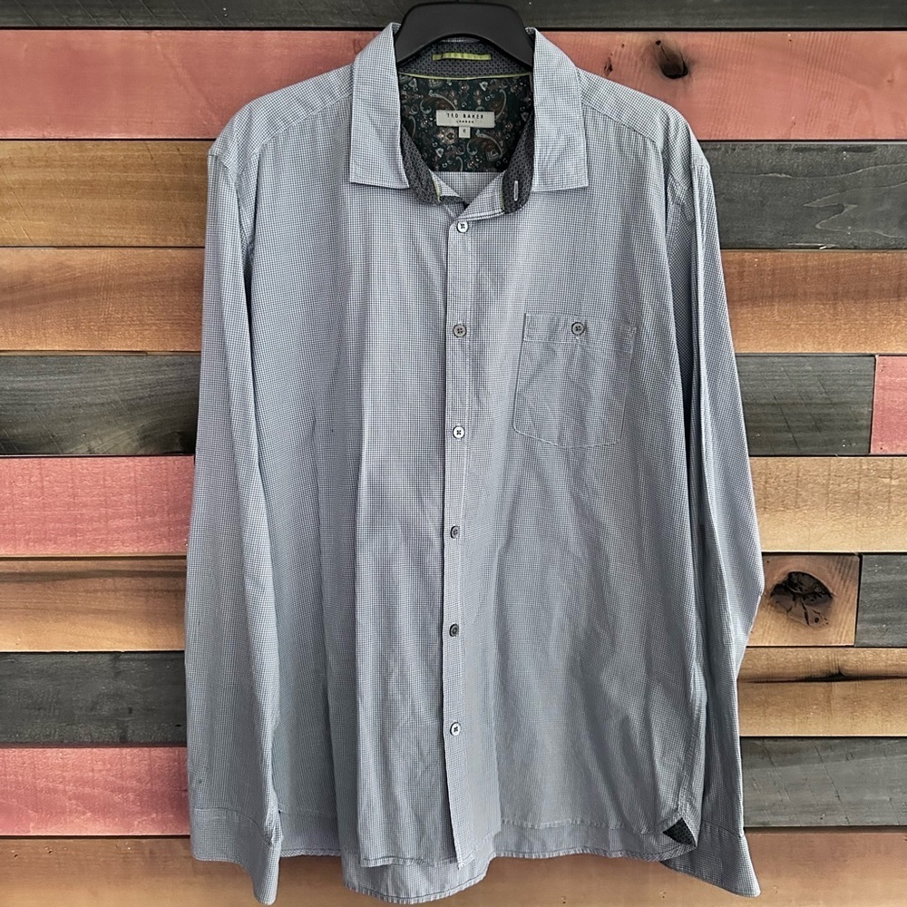 Ted Baker Light Grey Check and Paisley